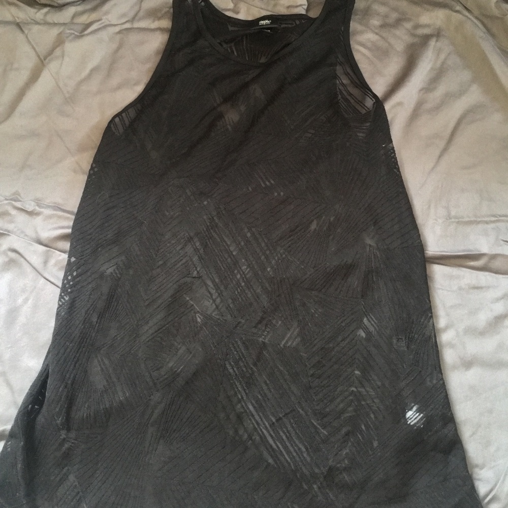 Black See Through Top